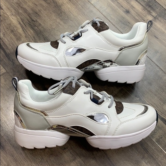 MICHAEL KORS OCTAVIA TRAINER NAPPA PU OPTIC WHITE - Picture 6 of 16